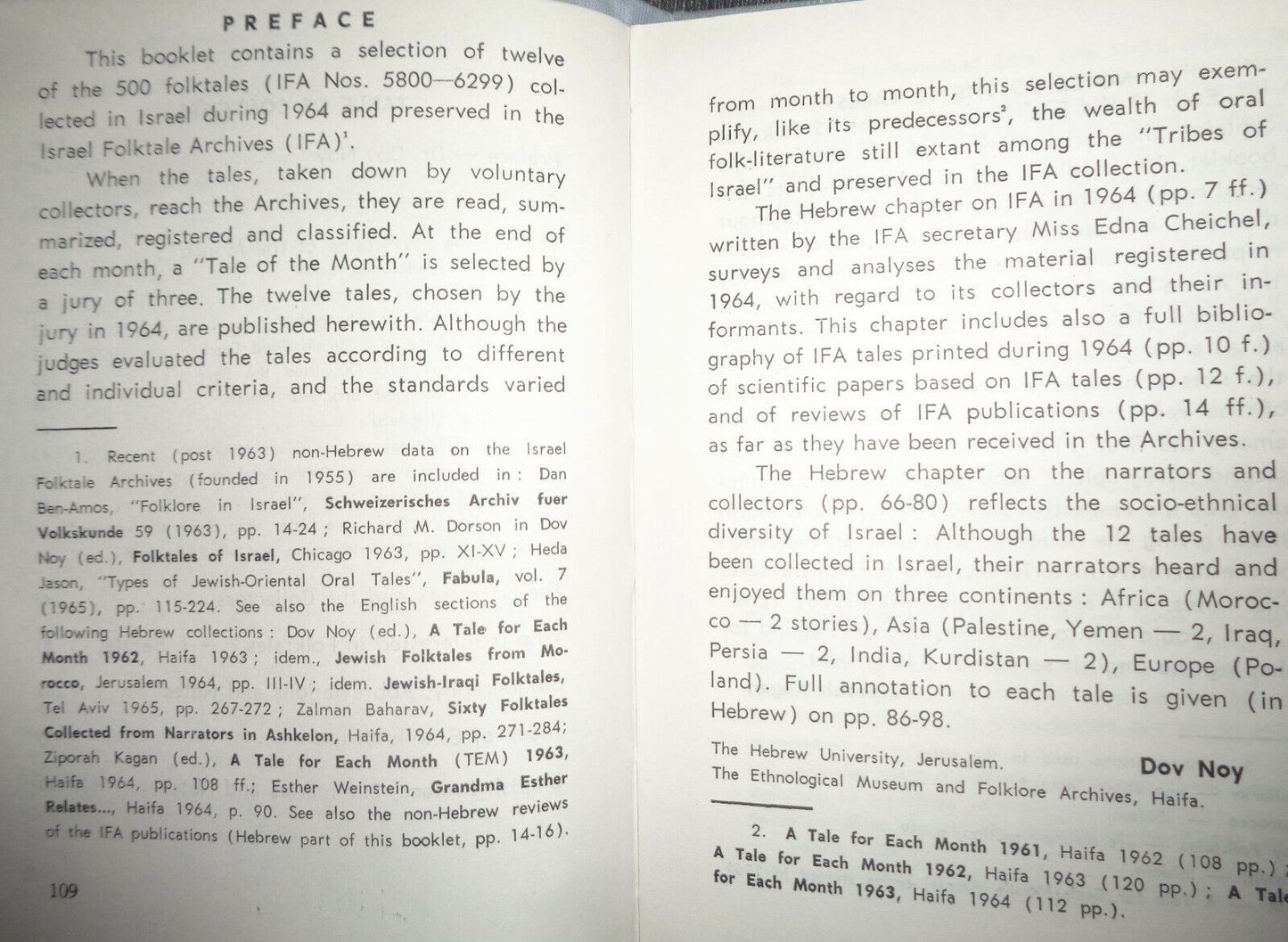 A TALE FOR EACH MONTH 1964 -- TWELVE SELECTED AND ANNOTATED IFA FOLKTALES