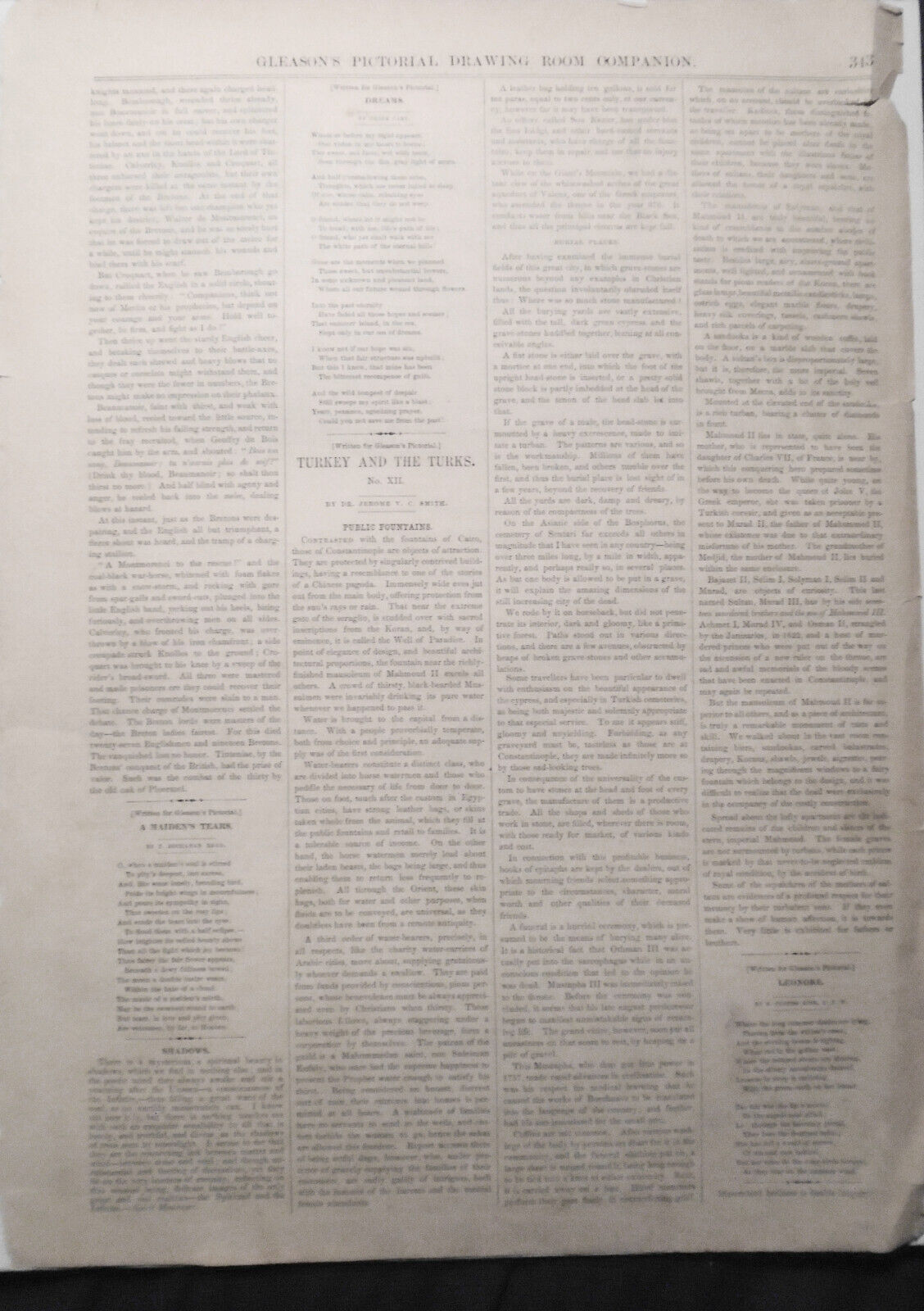 The Philadelphia Fish Market + James William Wallace - Gleason's Pictorial 1852