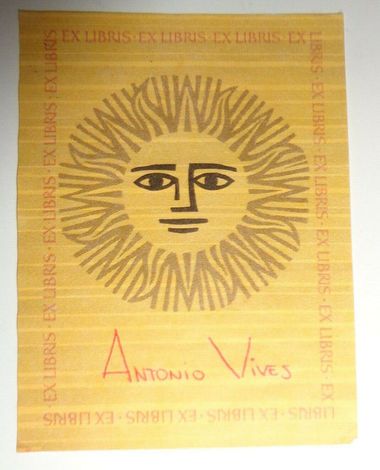Antonio Vives, Ex Libris Bookplate