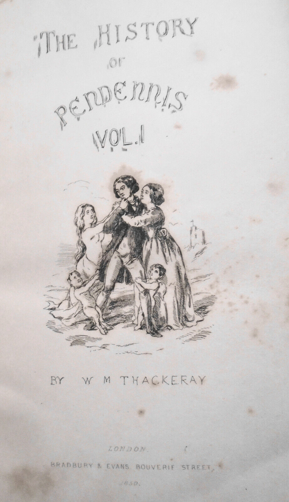 William Makepeace Thackeray. History of Pendennis. 1st Edition 1849/50 - 2 Vol.