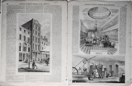 Jules Hauel & Co's Perfumery Store - 1853 - Original 2 Pages, Story & 3 Prints