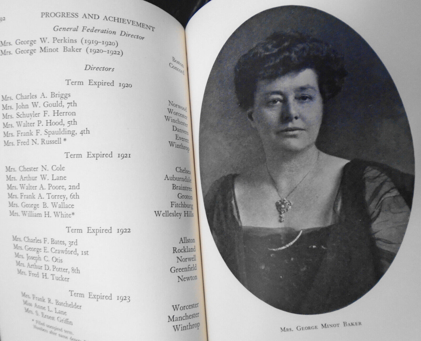 1932 Progress & Achievement - History of Mass. State Federation of Women's Clubs