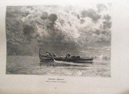 Italienisches Fischerboot von E. Dalbono. 1882