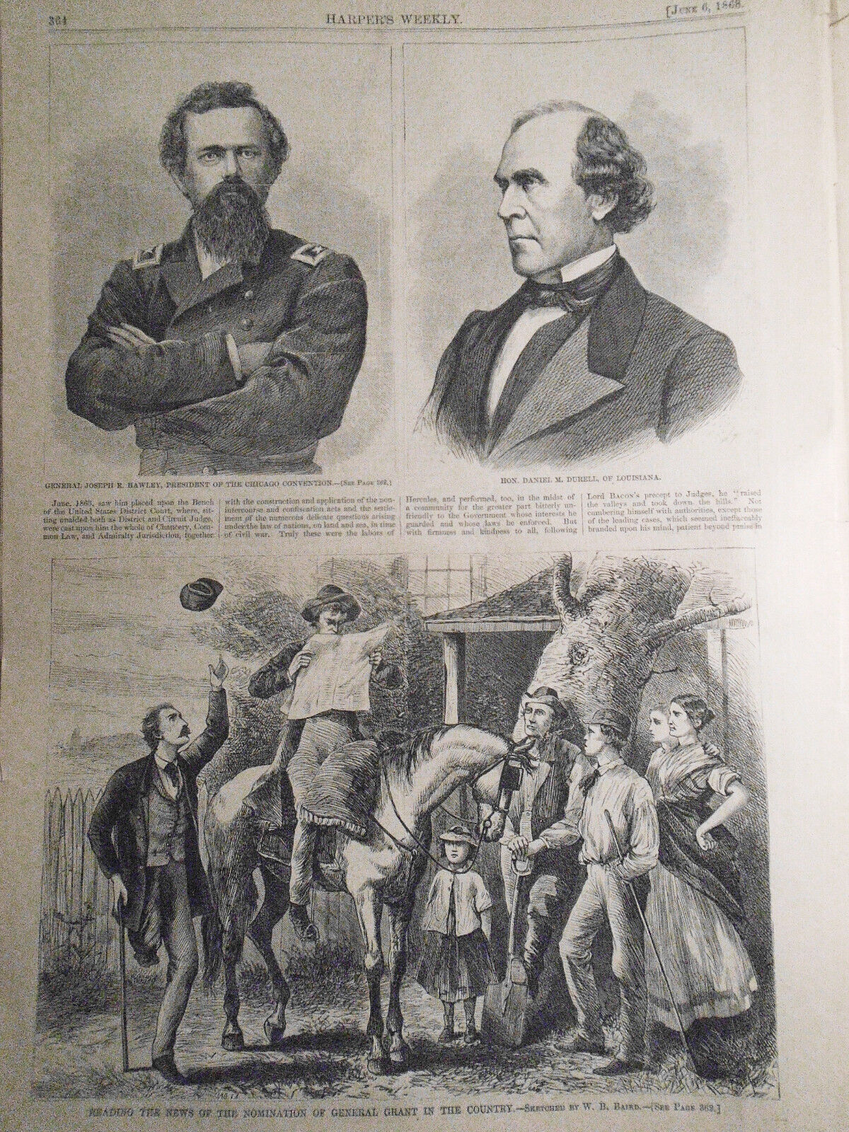 Harper's Weekly June 6, 1868: Republican Convention; Monument to dead soldiers