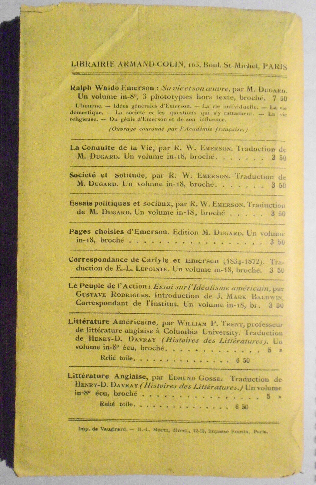 Mystiques et realistes anglo-saxons d'Emerson a Bernard Shaw. Regis Michaud 1918