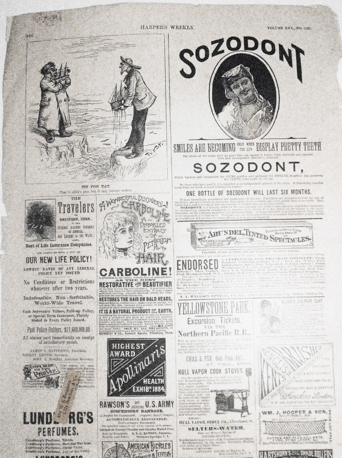 "Liberty... or... Death" & "Tit for Tat" by Thomas Nast, in Harper's Weekly 1886