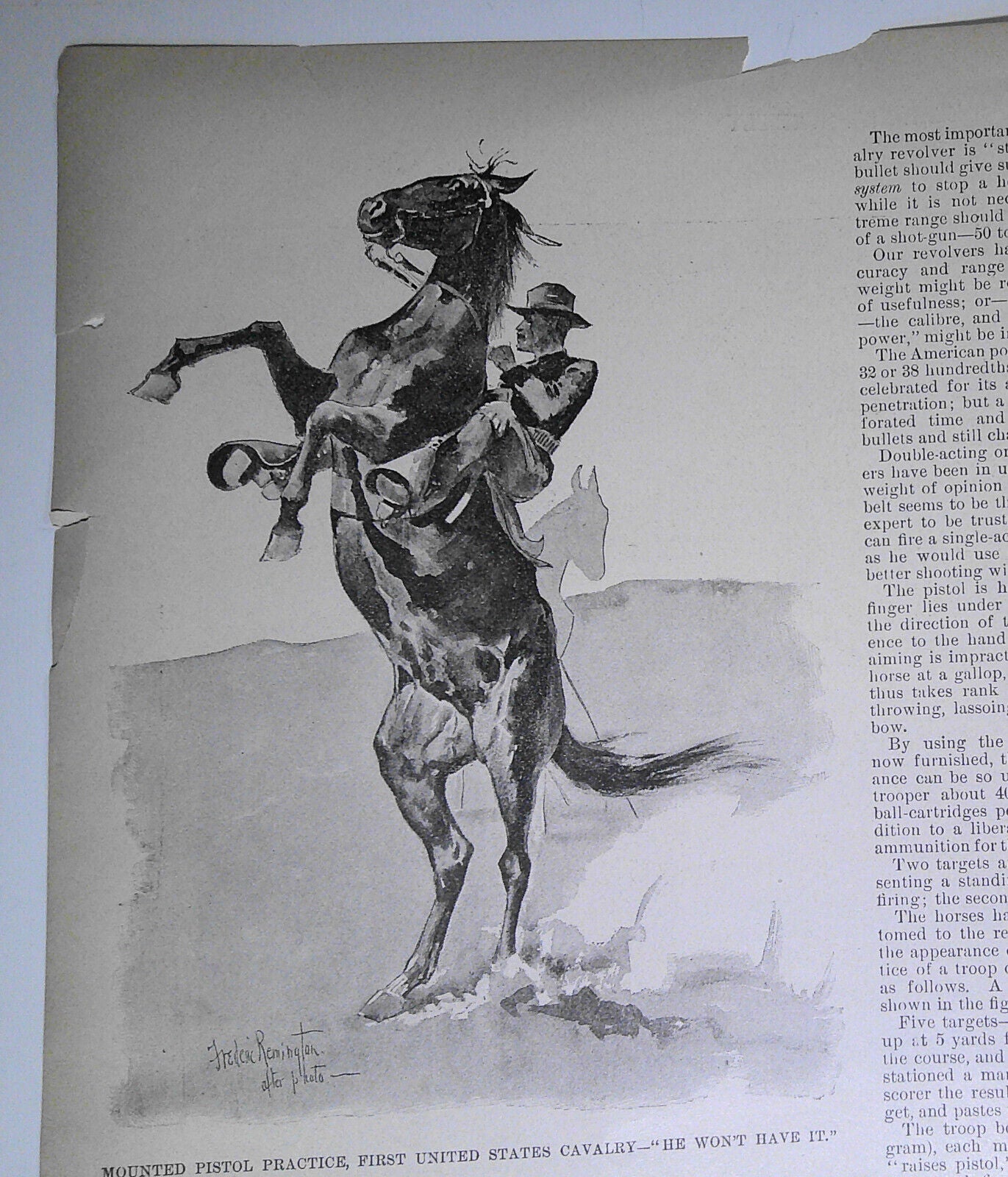 The Revolver in our Army - Frederick Remington - Harper's Weekly June 10, 1893