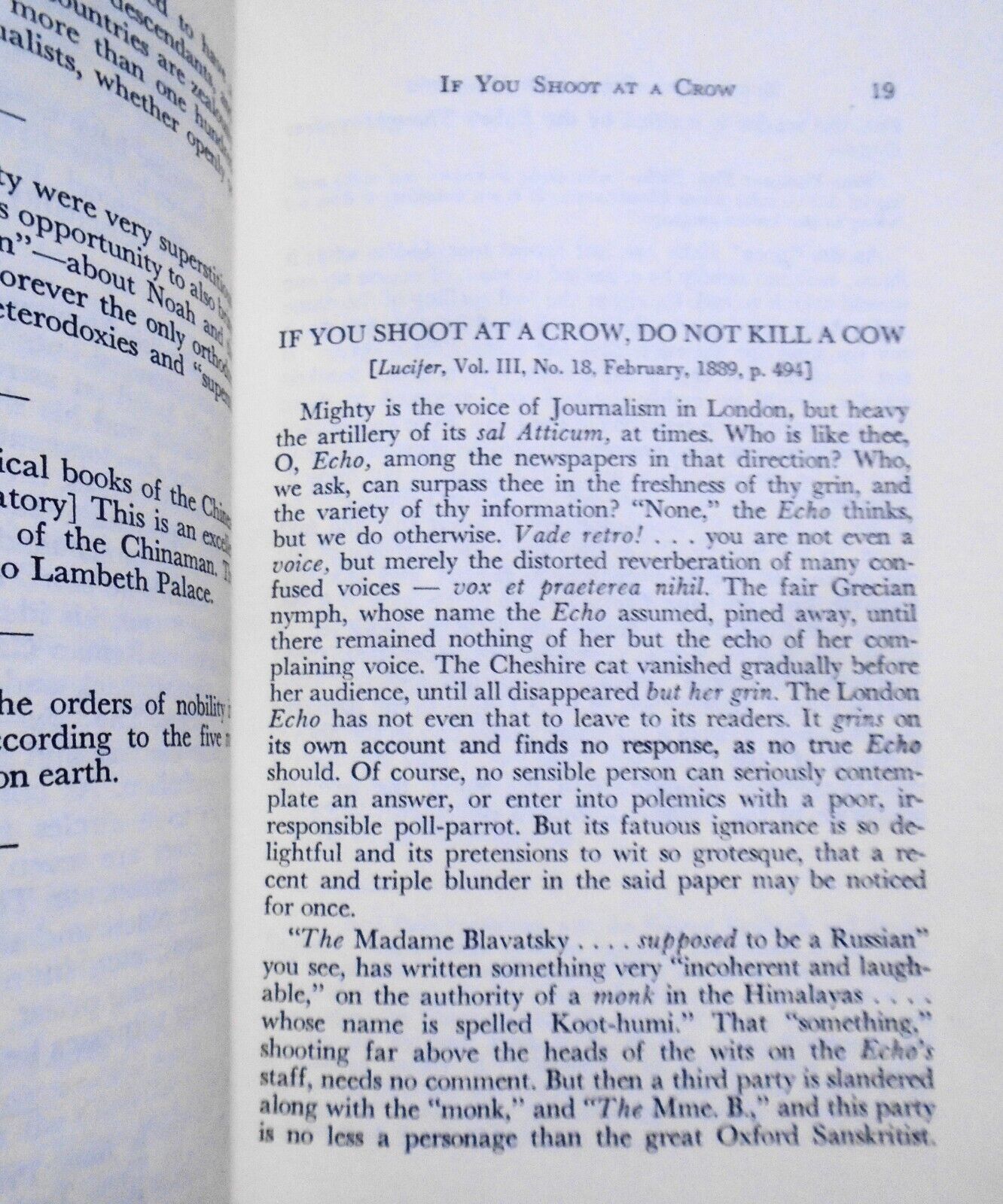 H. P. Blavatsky Collected Writings Vol. XI, 1889. First edition. Hardcover/DJ