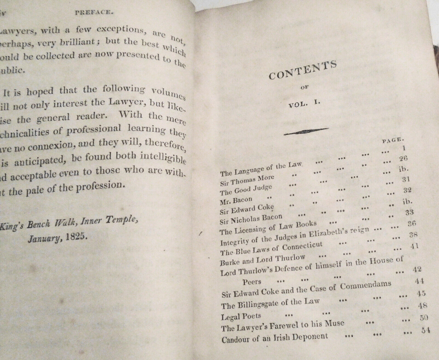 [Law] 1825 Westminster Hall or professional relics & anecdotes of the bar; 3 vol