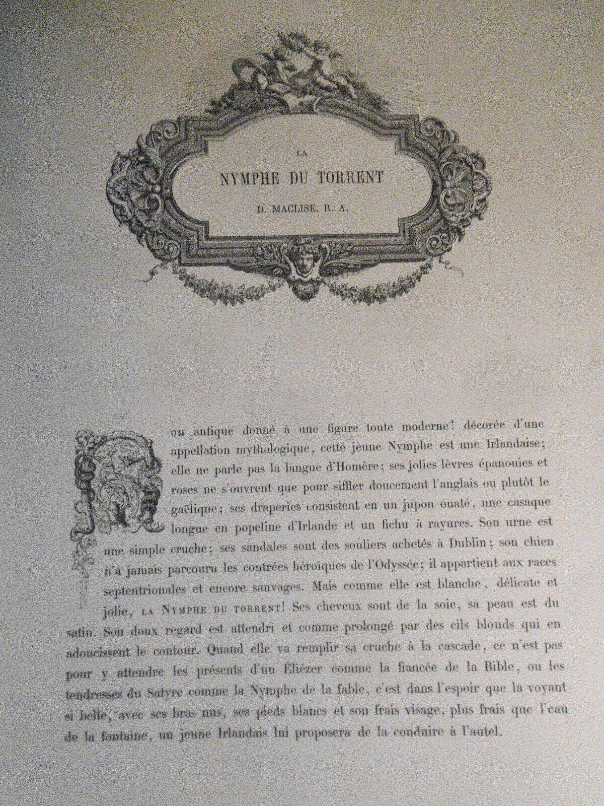 1859 La Nymphe du Torrent, by D. Maclise.