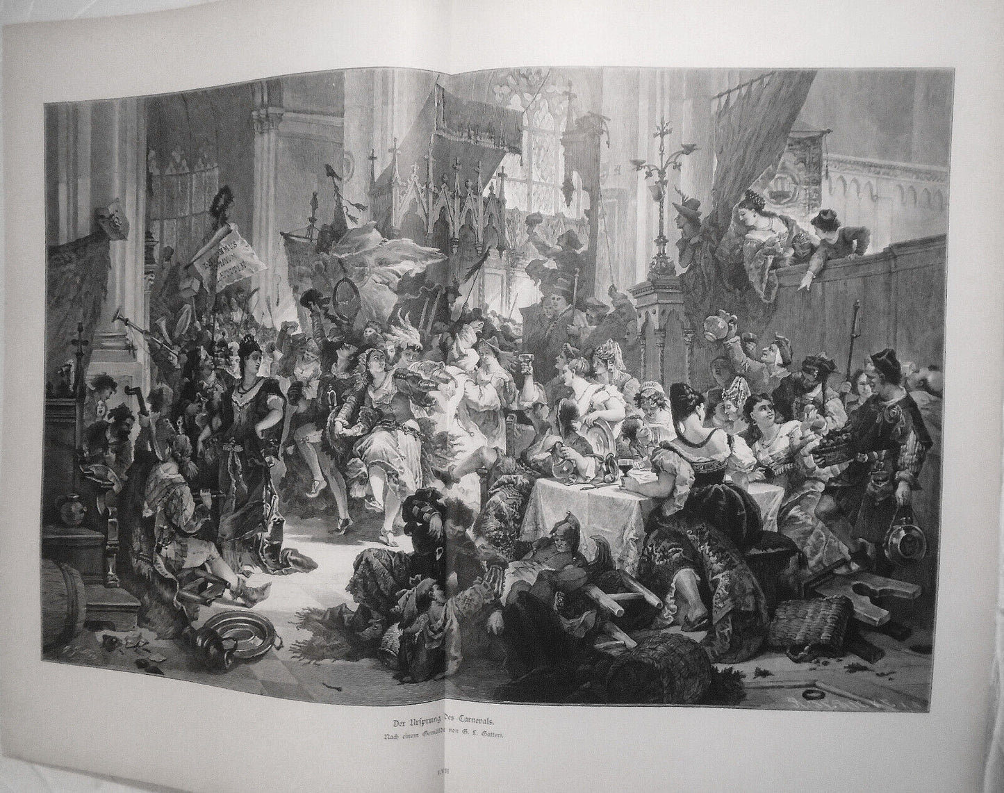 Der Ursprung des Carnevals -- 1884 - 22 x 16 inches