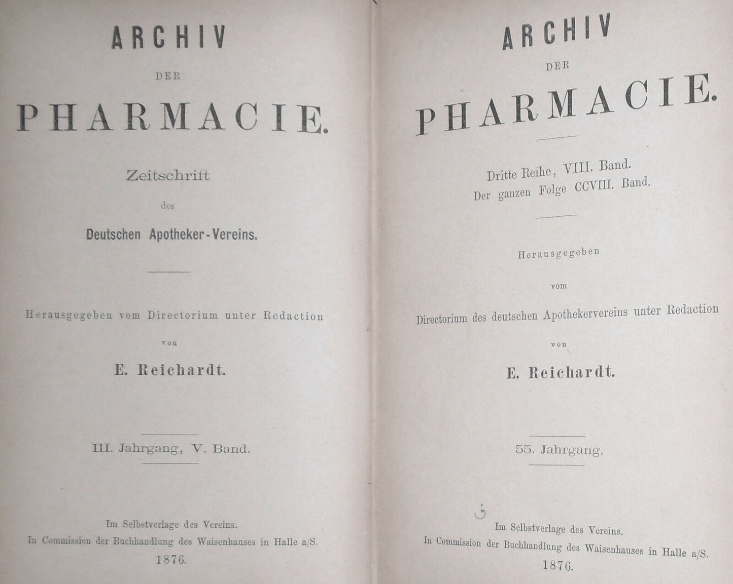 1876  Archiv der Pharmacie, Vol. 208.