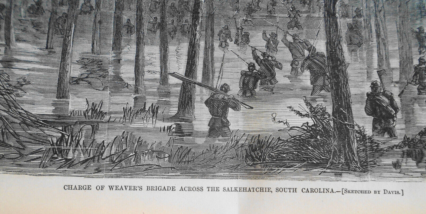 Harper's Weekly April 8, 1865 Original Complete issue. Burning of Columbia, SC..