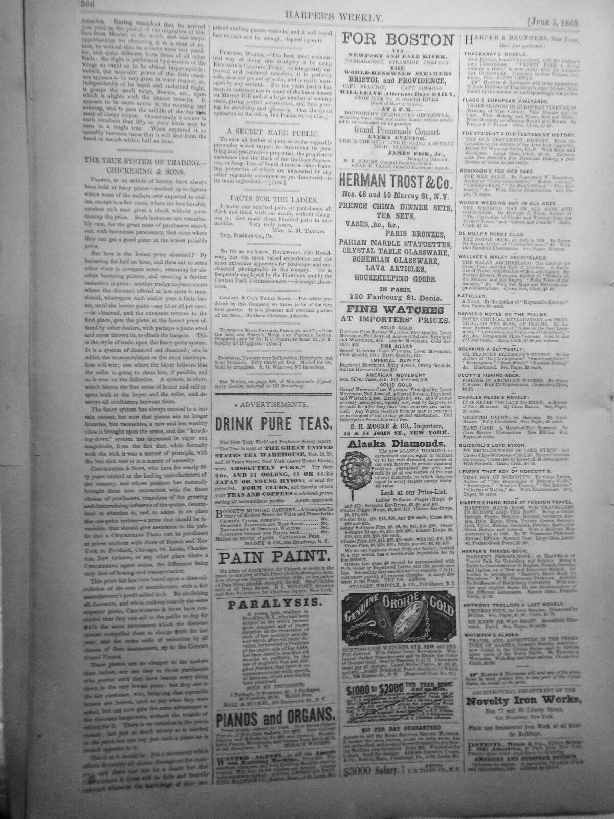 Harper's Weekly June 5, 1869: Pacific Railroad; Cuban Revolution Dayton Fire etc