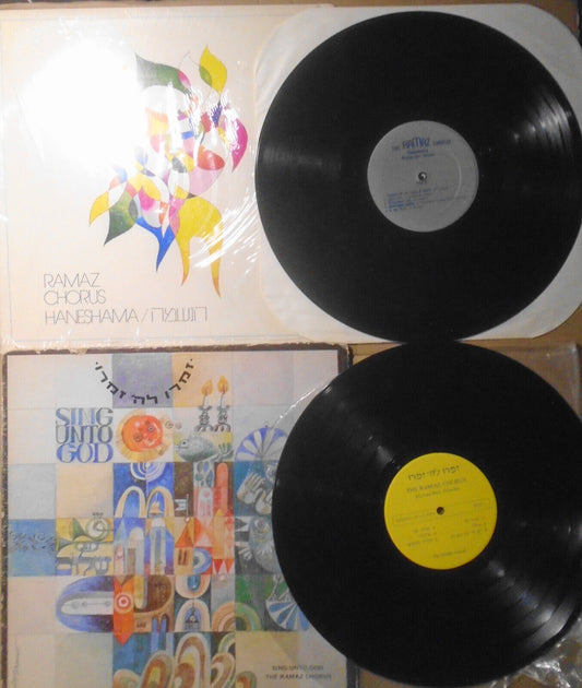Ramaz Chorus : Haneshama  & Sing Unto God - Lot of 2 vinyl LPs