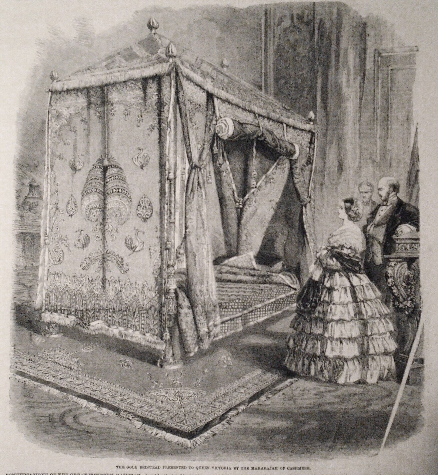 The Gold Bedstead Presented to Queen Victoria by the Maharajah of Cashmere 1859