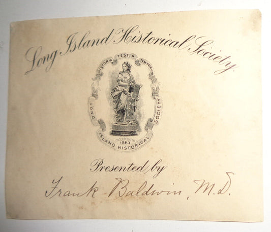 Long Island Historical Society Ex-Libris Bookplate