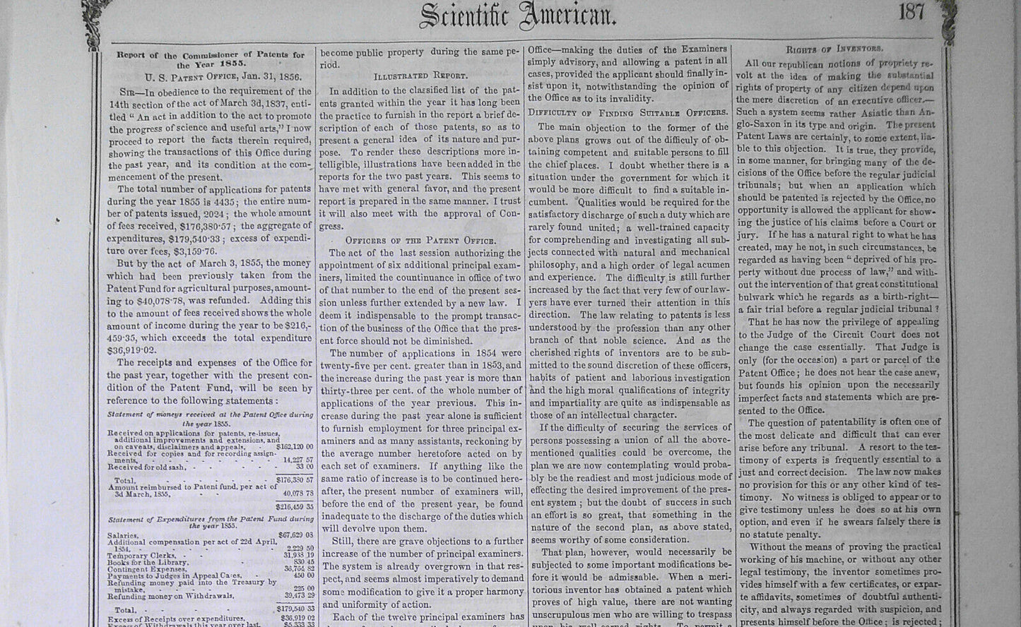 Scientific American, February 23, 1856. Original complete issue.