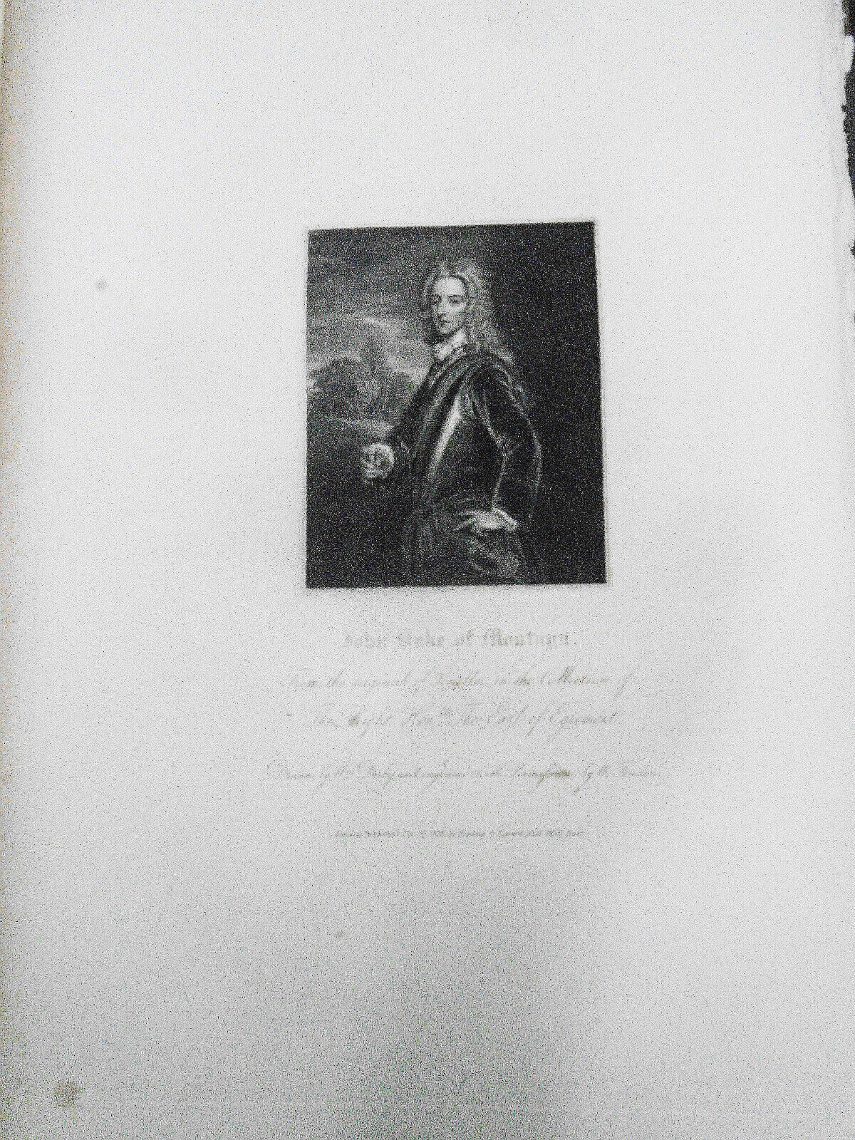 1834 John Montagu - original engraving from Lodge's Portraits. 17x11 inches