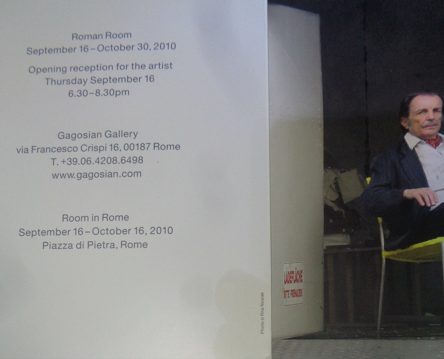 Franz West : Roman room - Exhibition Brochure Gagosian Gallery. 2010