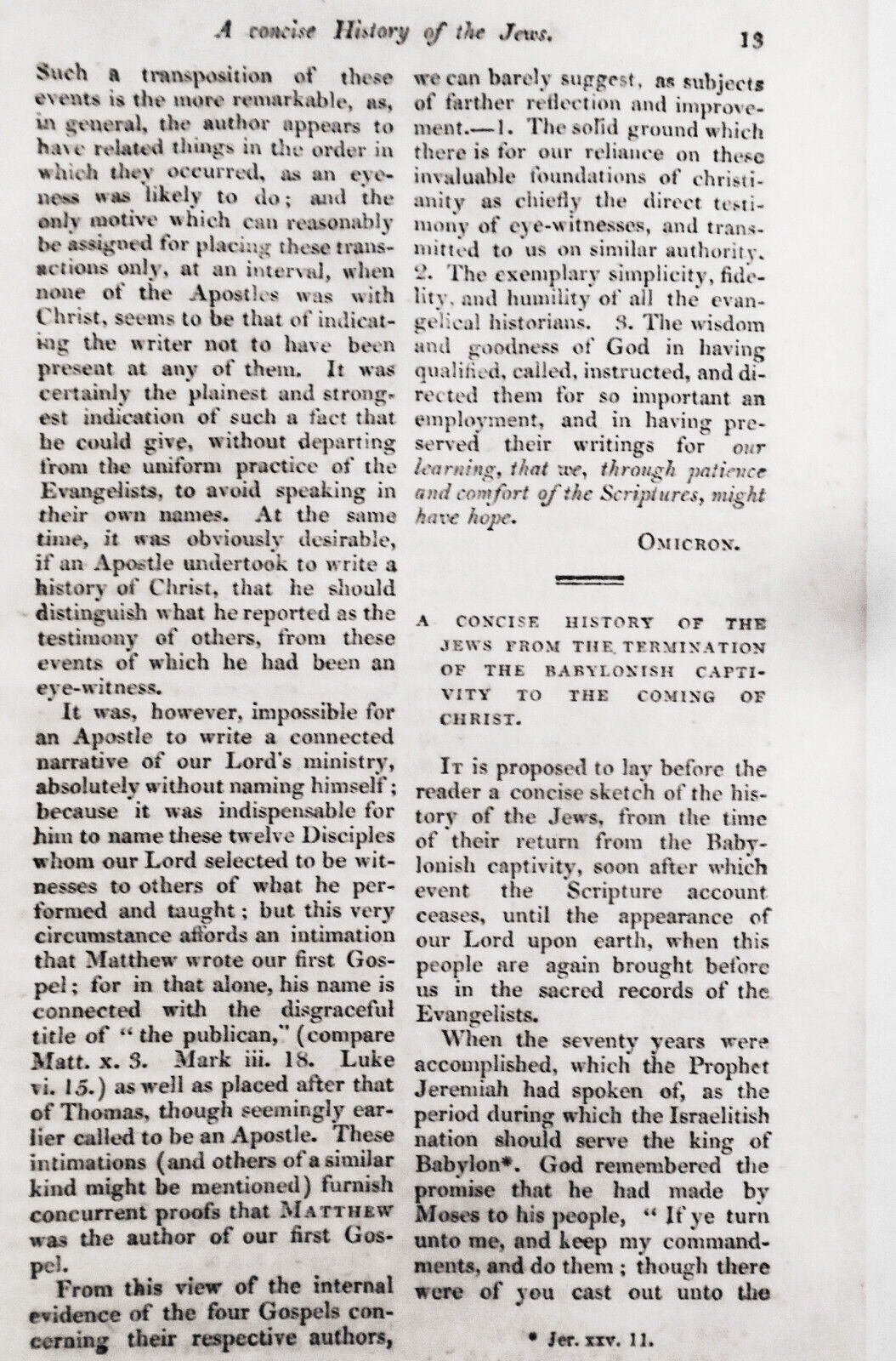 The Christian Magazine, January 1815 - Premiere Issue,  Vol. 1, No. 1. [Ireland]