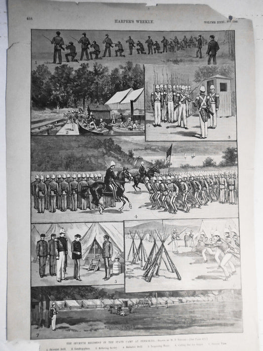 The Seventh Regiment In State Camp At Peekskill - July 2, 1887, Harper's Weekly