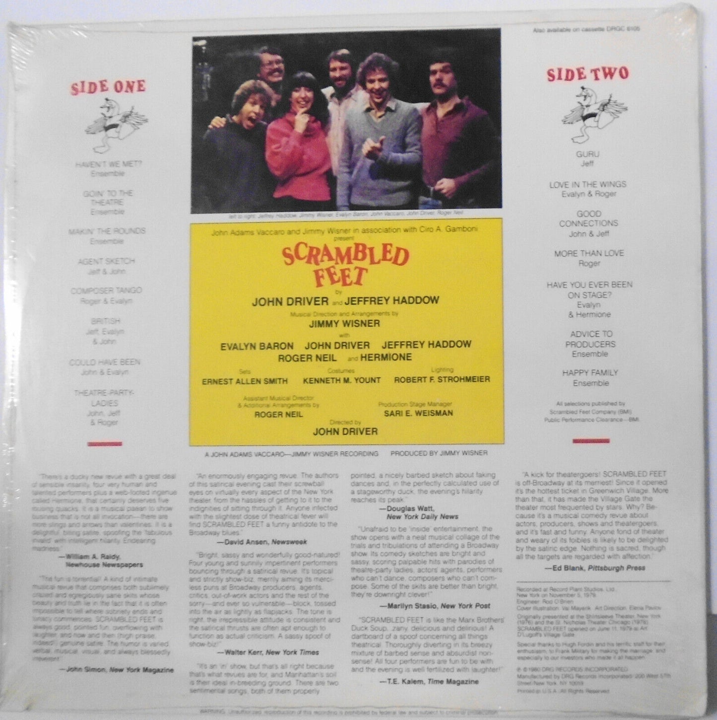 Scrambled Feet - LP. Original Cast Recording  DRG 6105 -- NEW, SEALED