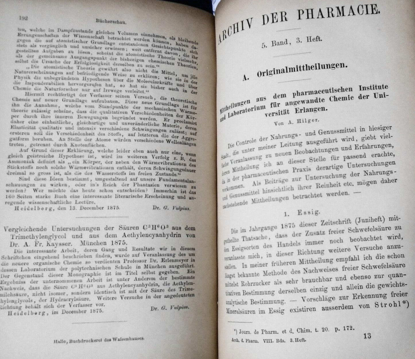 1876  Archiv der Pharmacie, Vol. 208.