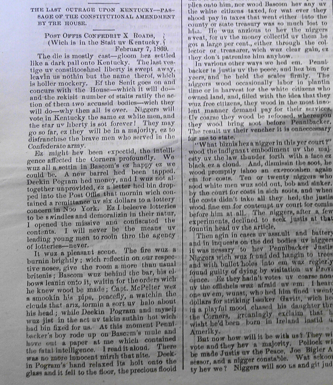 Harriet Beecher Stowe on Babies; Kentucky Blacks -Supplement To the Courant 1869