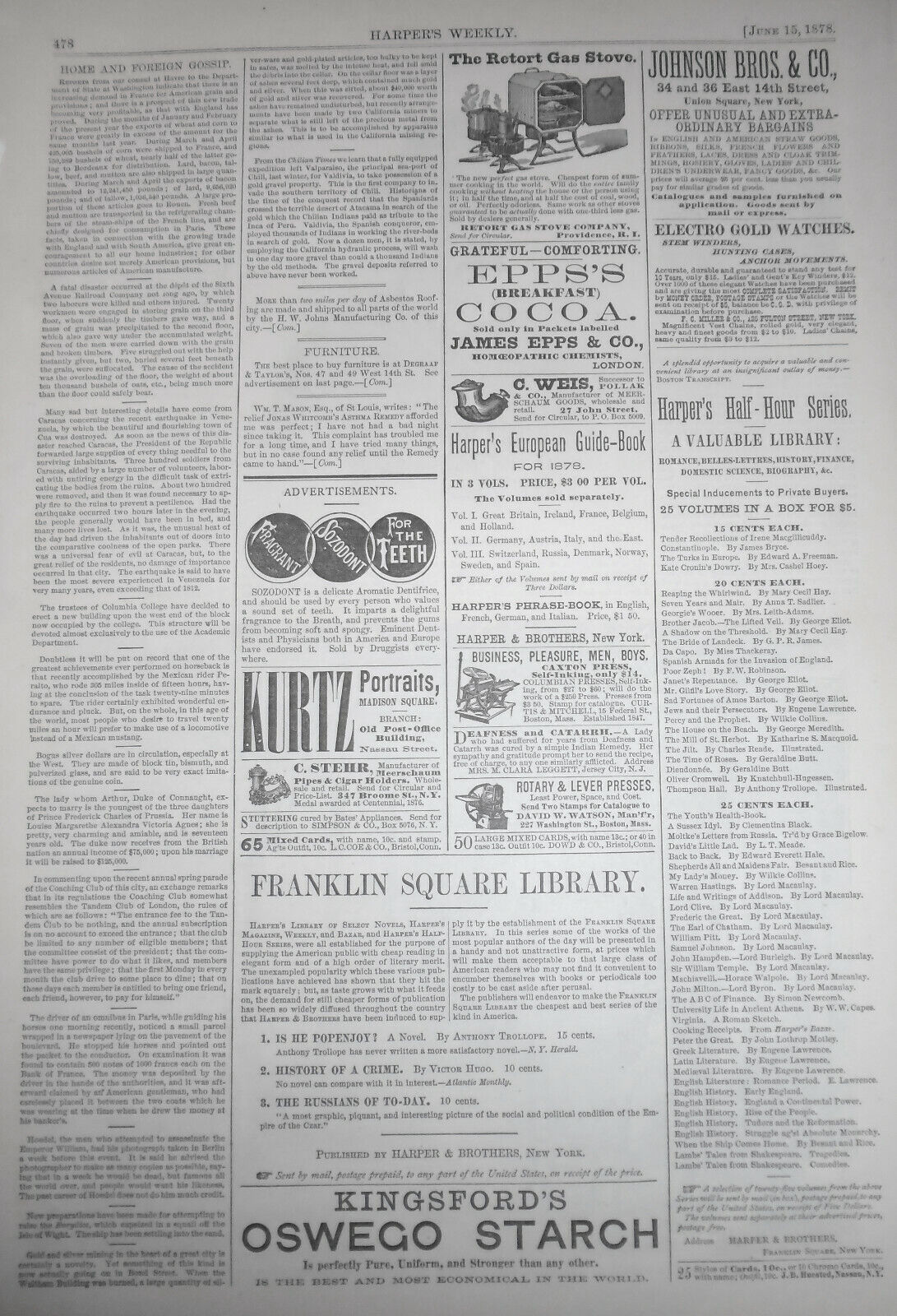 A Sketch on the River Congo - Vinery of Maranja, Mboma - Harper's Weekly 1878