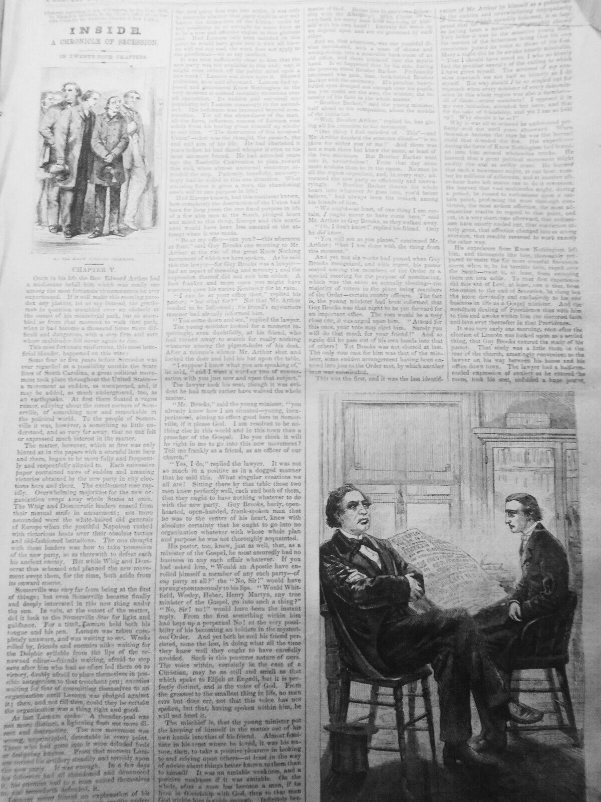 1866 Blind Tom, Negro Pianist - Harper's Weekly, 2/10 Original complete issue