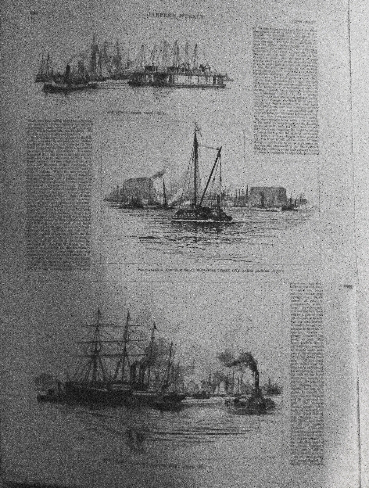 Terminal Facilities Of New York By Ferris. Harper's Weekly Aug 31, 1889. 4 Pages