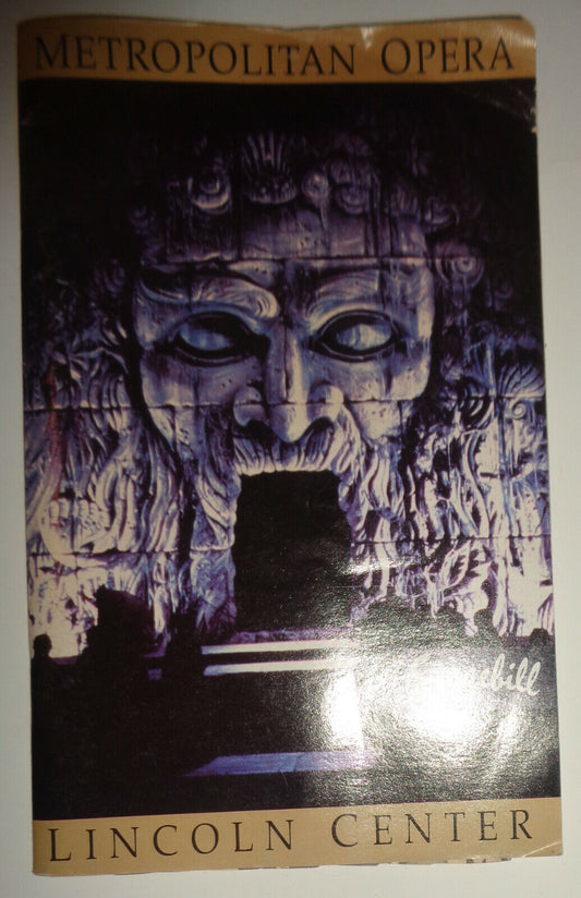 ARABELLA - METROPOLITAN OPERA STAGEBILL - OCT 21, 1994 LINCOLN CENTER