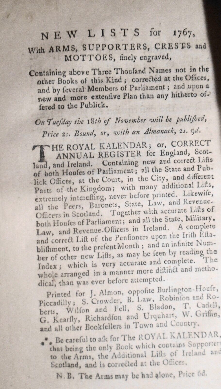 1766 Examination of the principles and boasted disinterestedness - Charles Lloyd