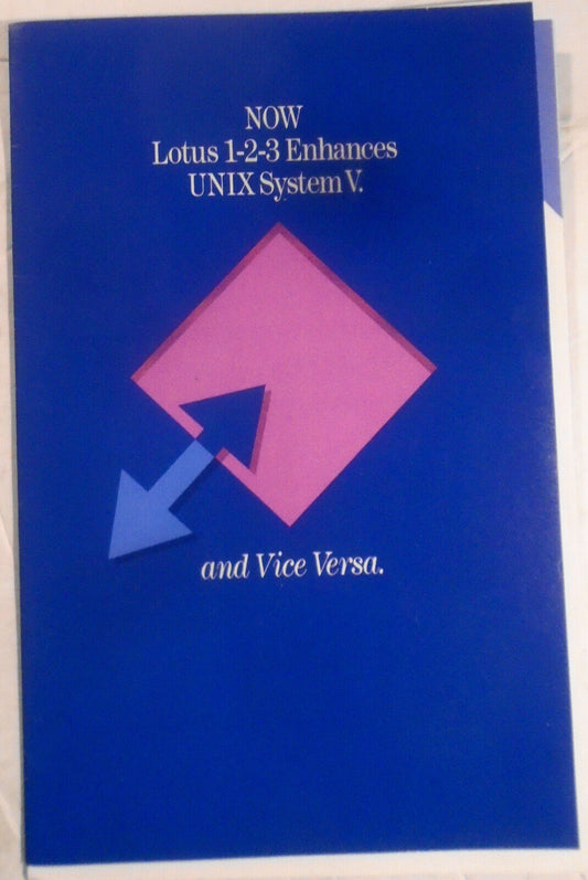 1990 Lotus 1-2-3 spreadsheet for UNIX System V & Xenix - announcement brochure