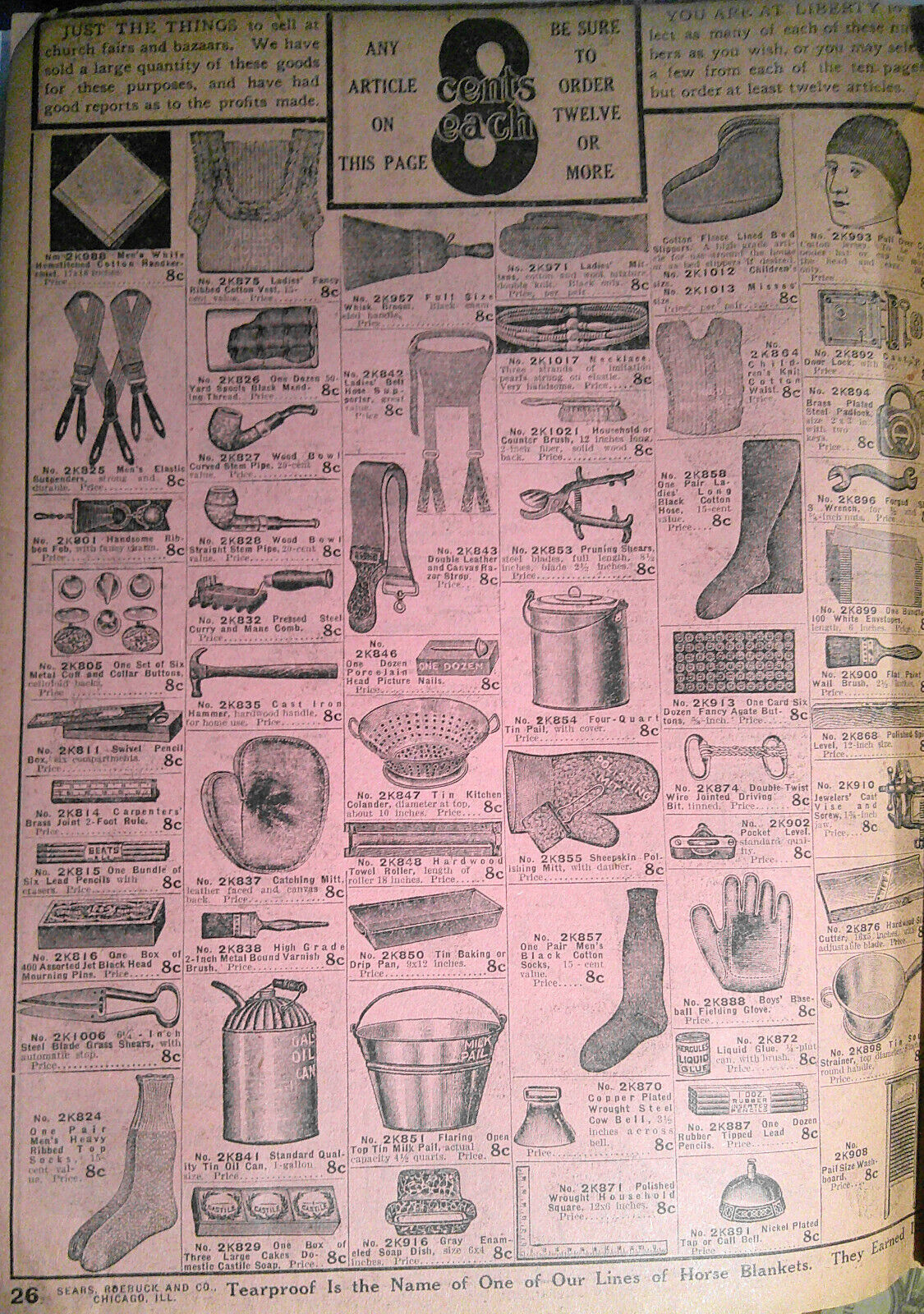 10 pages of household bargains from Sears, Roebuck & Co Retail Catalog 1905