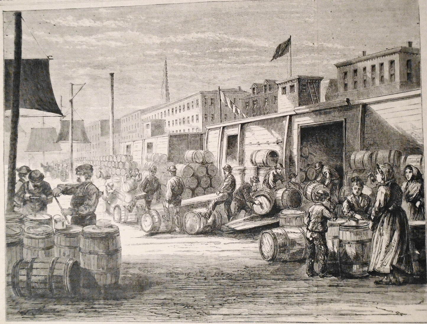 Shipment Of Grain And Flour - Sketches By C. A. Keetels - Harper's Weekly 1873
