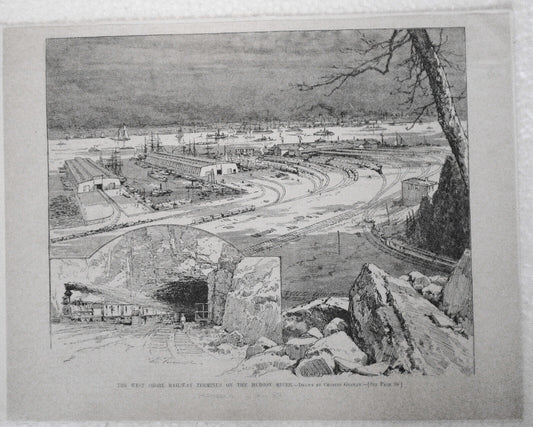 The West Shore Railway Terminus On The Hudson River. Harper's Weekly, Jan. 1884