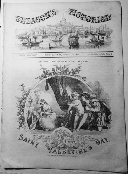 Allegorical Picture Of St. Valentine's Day - Gleason's Pictorial Feb. 14, 1852