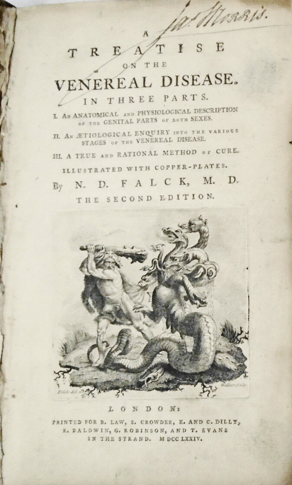 1774 A treatise on the venereal disease in three parts, by N D Falck