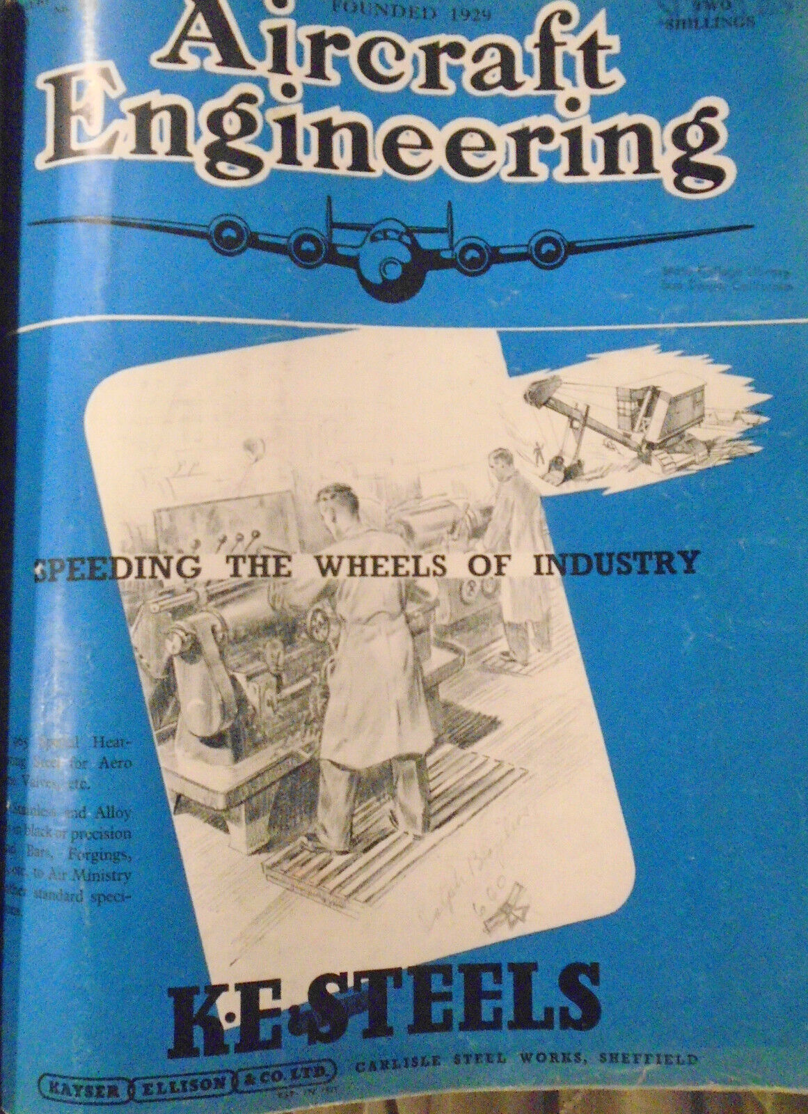 1942 Aircraft Engineering magazine - six issues - April to November