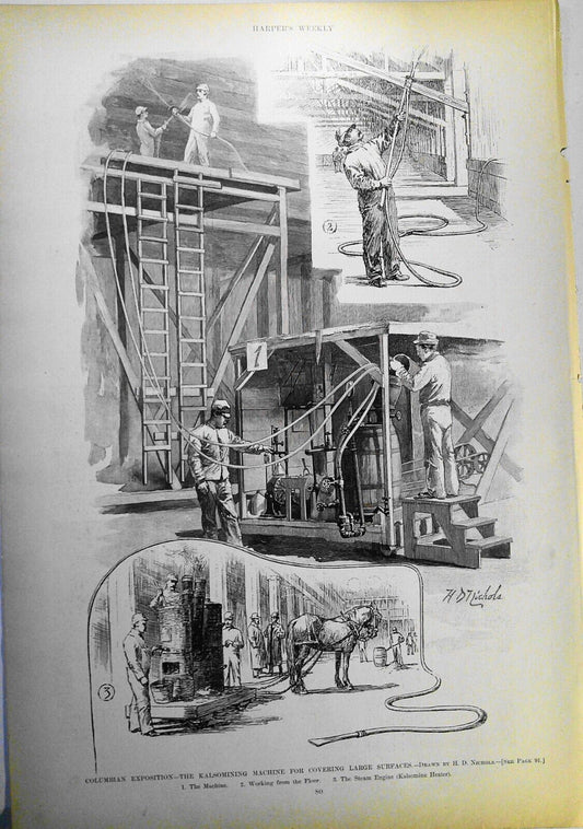 1893 Columbian Exposition - The Kalsomining Machine for covering large sufaces