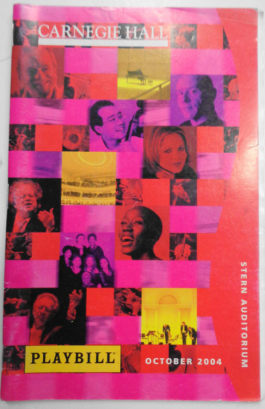 IAN BOSTRIDGE, TENOR - LEIF OVE ANDSNES - PLAYBILL - October 2004 Carnegie Hall