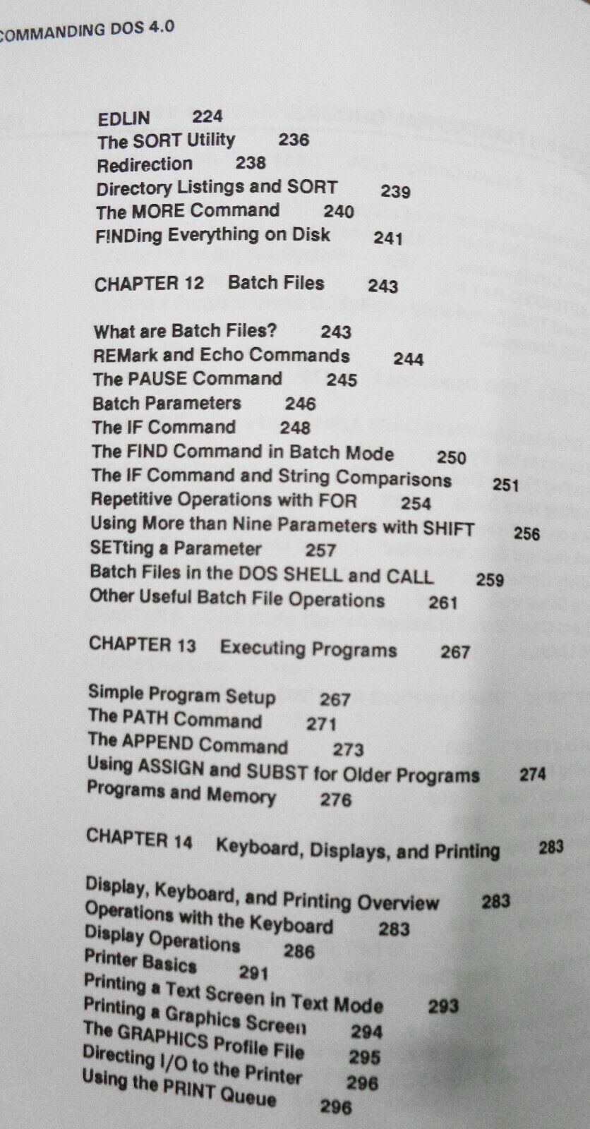 Commanding DOS 4.0 by William Barden, Jr. . First edition, 1989