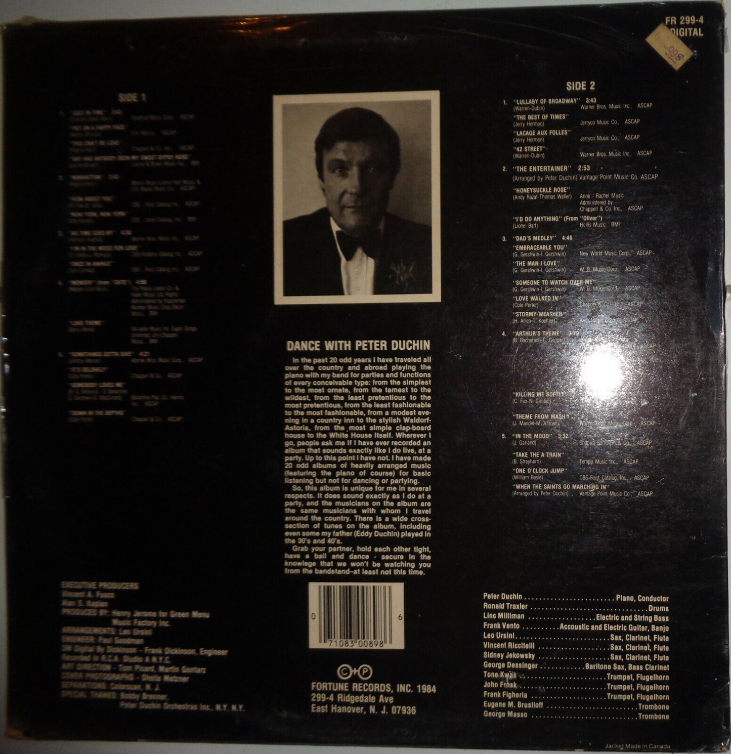 Peter Duchin ‎– Dance With Peter Duchin -  LP - 1984 -  NEW, SEALED