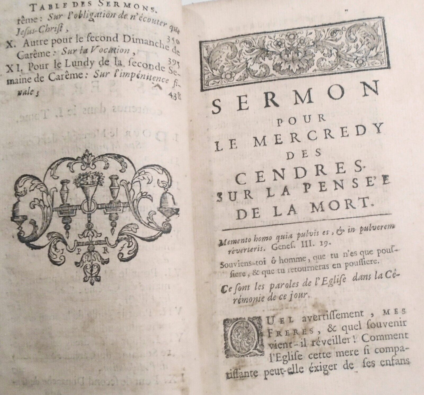 1736 Sermons du feu Pere Terrasson. Tome Premier