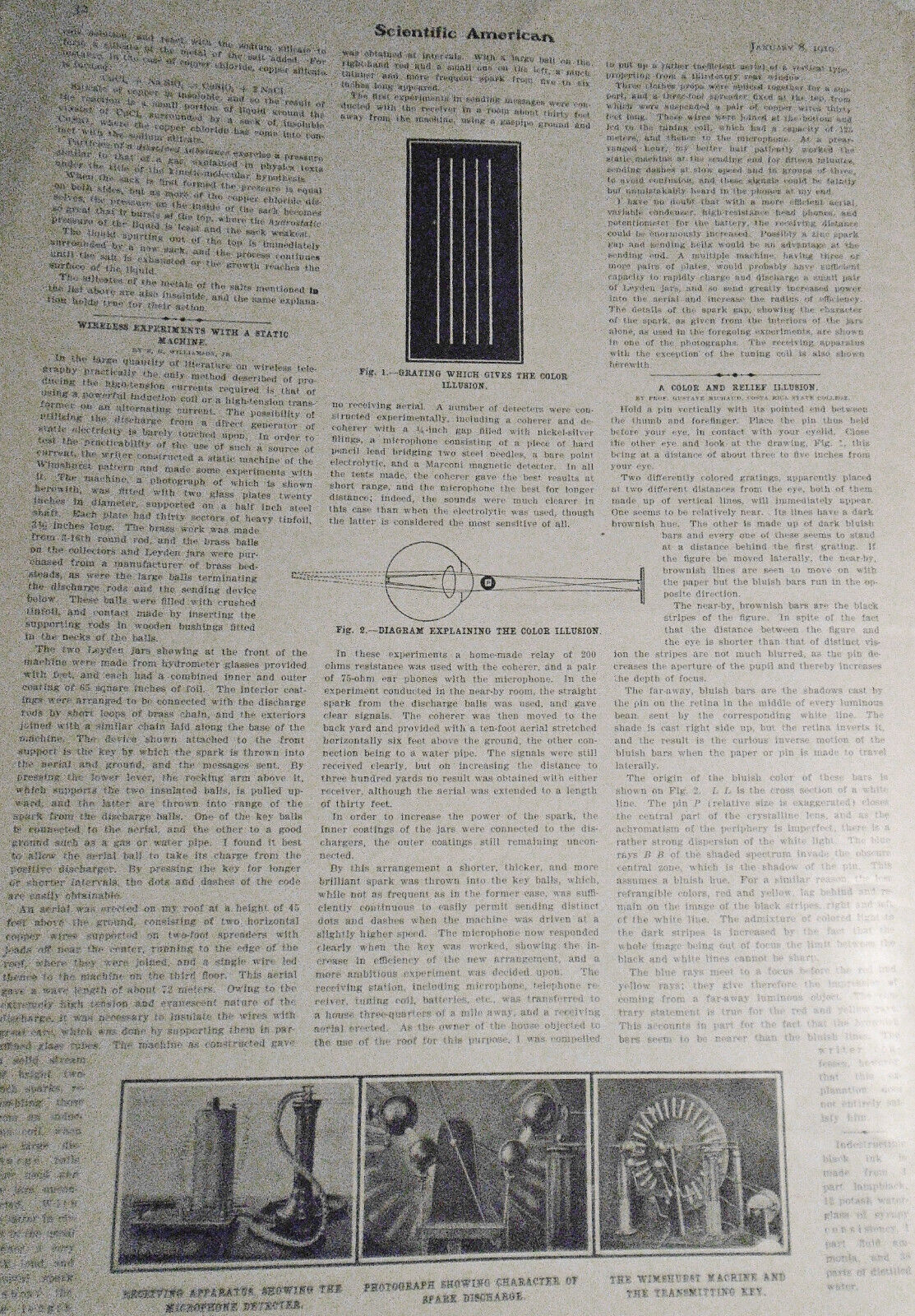 Scientific American January 8, 1910 - Complete Original Issue.