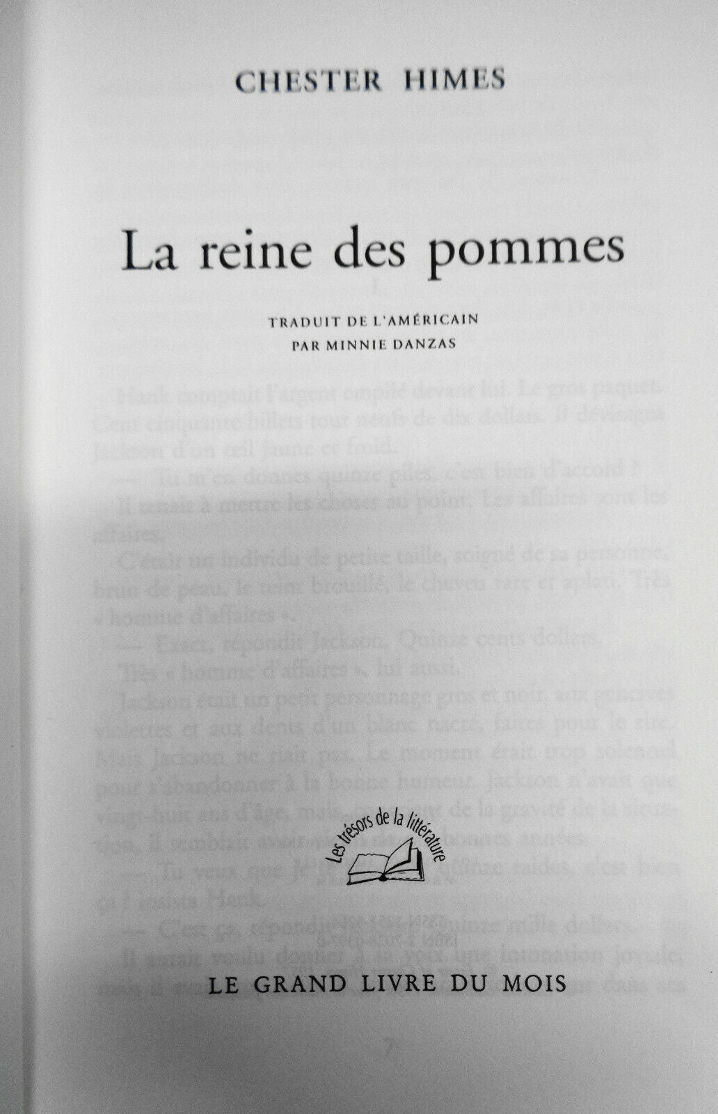La reine des pommes, by Chester B Himes. 1995. Hardcover/DJ