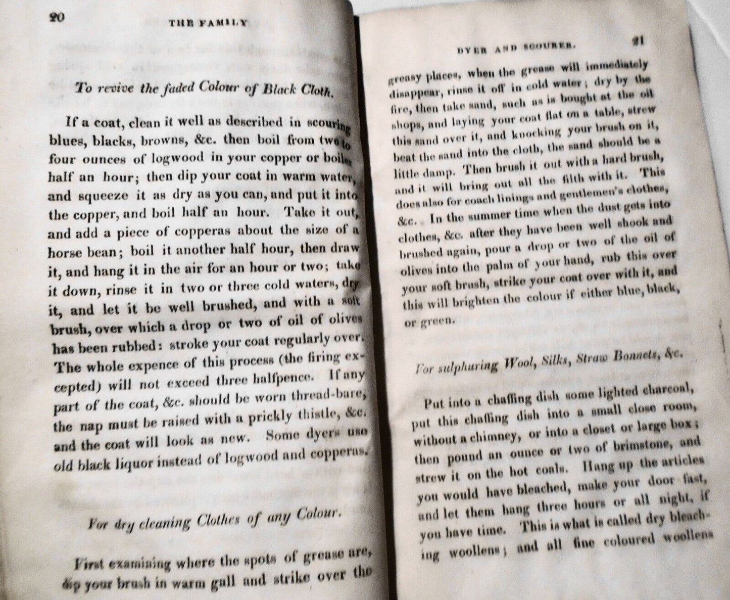 1818 The Family Dyer and Scourer, by William Tucker. 2nd ed