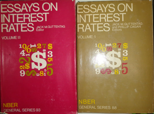 Essays On Interest Rates, by Jack Guttentag - Volumes 1 & 2.  Hardcovers